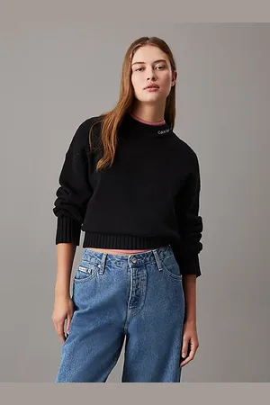 Calvin Klein Cotton Wool Logo Collar Jumper