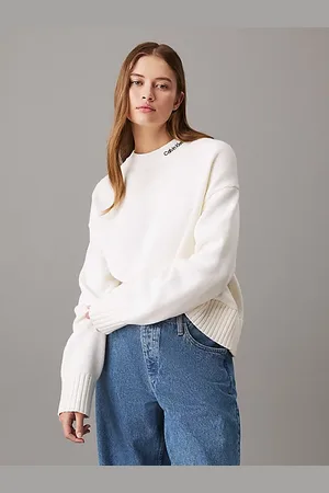 Calvin Klein Cotton Wool Logo Collar Jumper