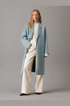 Calvin Klein Relaxed Wool Wrap Coat