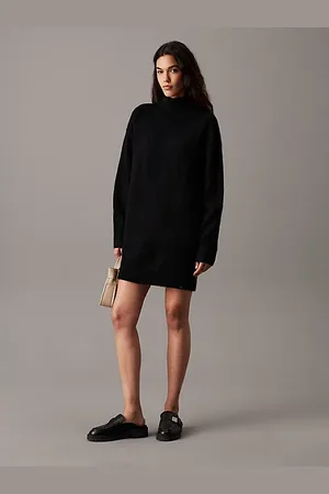 Calvin Klein Plush Wool Blend Jumper Dress