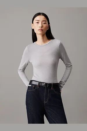 Calvin Klein Slim Wool Lyocell Top