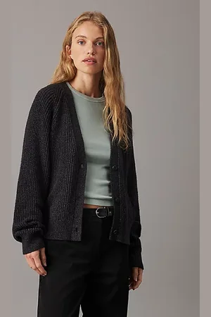 Calvin Klein Relaxed Ribbed Cardigan Jumper