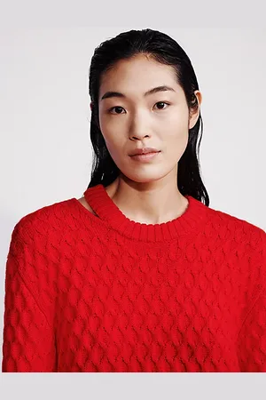 Calvin Klein Merino Wool Cable Knit Relaxed Jumper