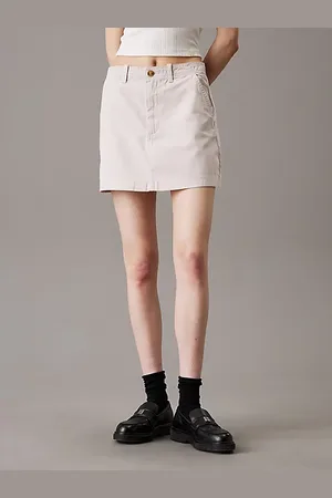 Calvin Klein Cotton A-Line Mini Skirt