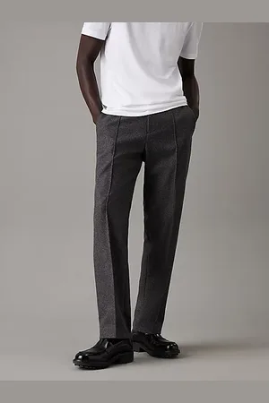 Calvin Klein Straight Melton Wool Trousers