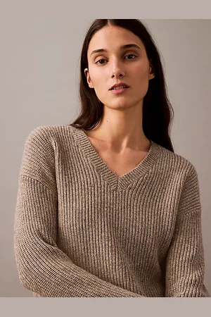 Calvin Klein Woolen Stitch V-Neck Jumper