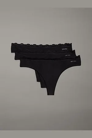 Calvin Klein 3 Pack Thongs - Micro Stretch with Lace