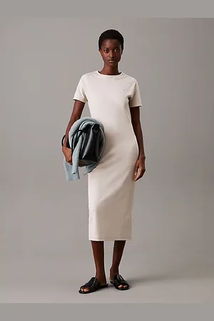 Calvin Klein Slim Midi T-shirt Dress