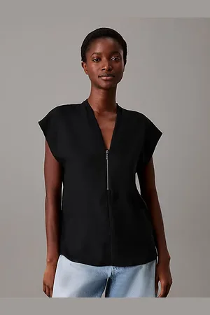 Calvin Klein Georgette Zip Blouse
