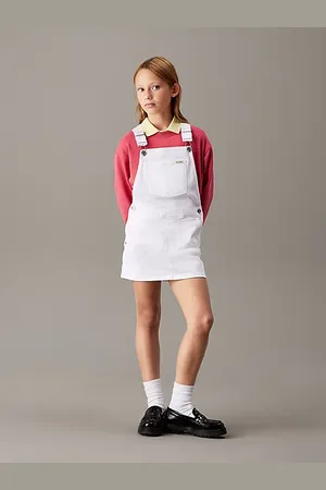 Calvin Klein Slim Denim Dungaree Dress