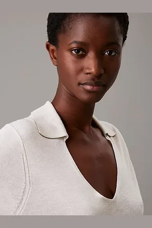 Calvin Klein Slim Viscose Silk Polo Jumper