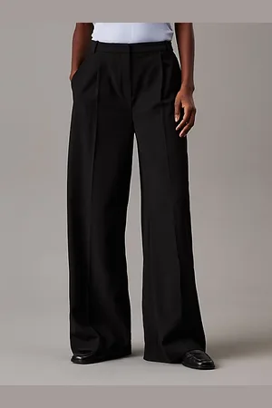 Calvin Klein Wide Leg Twill Trousers