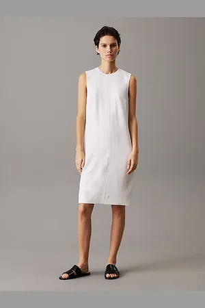 Calvin Klein Wrinkle-Resistant Twill Shift Dress