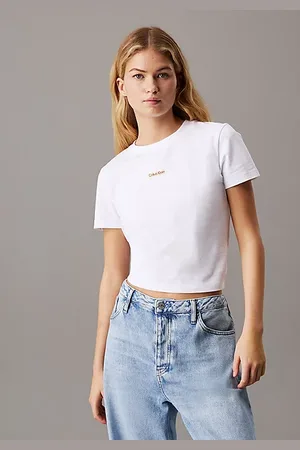 Calvin Klein Slim Cropped Badge T-shirt