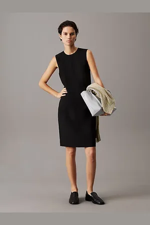 Calvin Klein Wrinkle-Resistant Twill Shift Dress