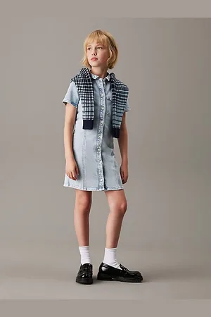 Calvin Klein Slim Denim A-line Dress
