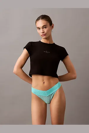 Calvin Klein Low Rise Thong - Icon Logo Lace