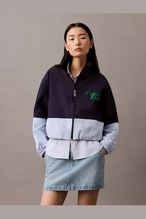 Calvin Klein Cropped Colour Block Nylon Jacket