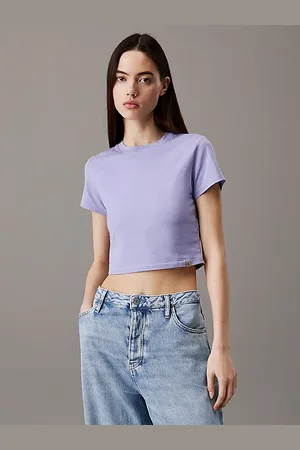 Calvin Klein Cropped Cotton Stretch T-shirt