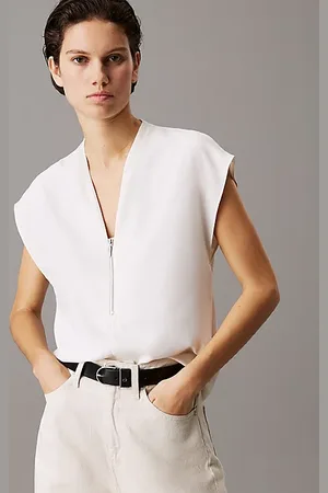 Calvin Klein Georgette Zip Blouse