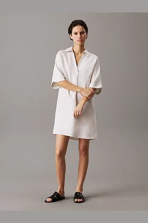 Calvin Klein Linen Lyocell Shirt Dress