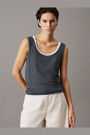 Calvin Klein Slim Linen Jersey Tank Top