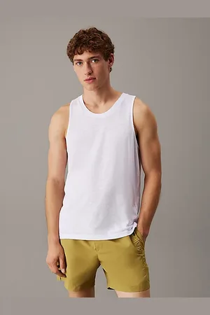 Calvin Klein Cotton Linen Beach Tank Top