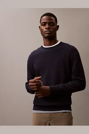 Calvin Klein Cotton Textured Crewneck Jumper
