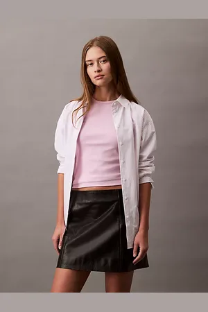 Calvin Klein Leather Mini Skirt