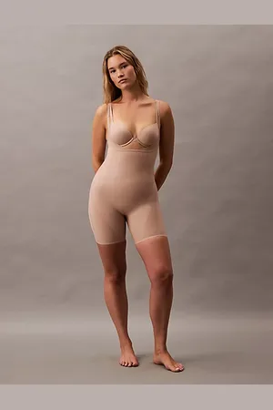 Calvin Klein Open Bust Shapewear Bodysuit - Stay Put Mesh