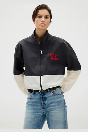 Calvin Klein Cropped Colour Block Nylon Jacket