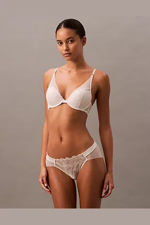 Calvin Klein Plunge Bra - CK Black Floral Lace
