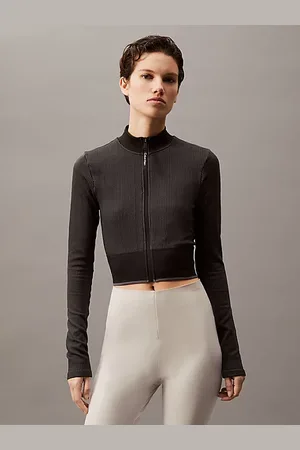 Calvin Klein Cropped Zip Up Jacket