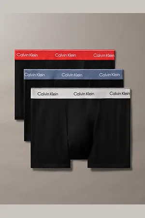 Calvin Klein 3 Pack Relaxed Dart Trunks - Icon Cotton Stretch
