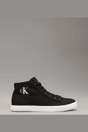 Calvin Klein Canvas Low Profile High-Top Trainers