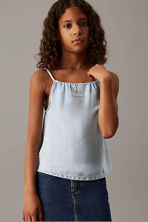 Calvin Klein Loose Denim Strap Top
