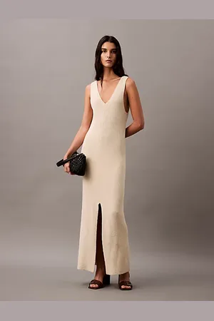 Calvin Klein Bouclé Knit Maxi Dress