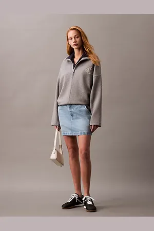 Calvin Klein Monogram Logo Quarter Zip Spacer Jacket