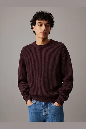 Calvin Klein Wool Rib Blend Crewneck Sweater