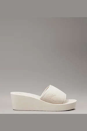 Calvin Klein Canvas Platform Wedge Sliders
