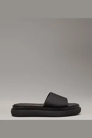 Calvin Klein Platform Logo Jacquard Sliders