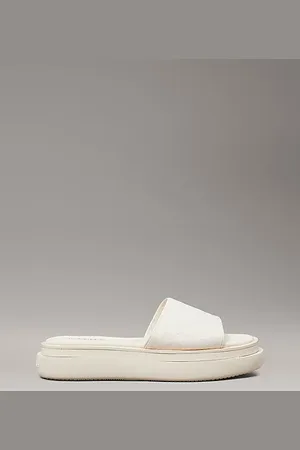 Calvin Klein Platform Logo Jacquard Sliders