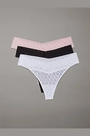 Calvin Klein 3 Pack Low Rise Thongs - Icon Logo Lace