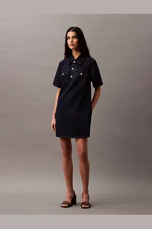 Calvin Klein Denim A-line Mini Dress