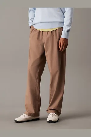 Calvin Klein Relaxed Cotton Poplin Trousers