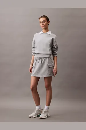 Calvin Klein Cotton Terry Cargo Mini Skirt