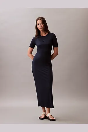 Calvin Klein Modal Stretch Rib Midi Dress