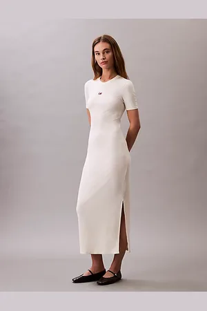 Calvin Klein Modal Stretch Rib Midi Dress
