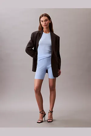 Calvin Klein Viscose Blend Ribbed Bike Shorts