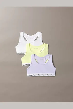 Calvin Klein 3 Pack Girls Bralettes - Icon Cotton Stretch
